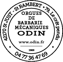 Orgue de barbarie et limonaire Odin à flûtes et anches, mécanique et pneumatique